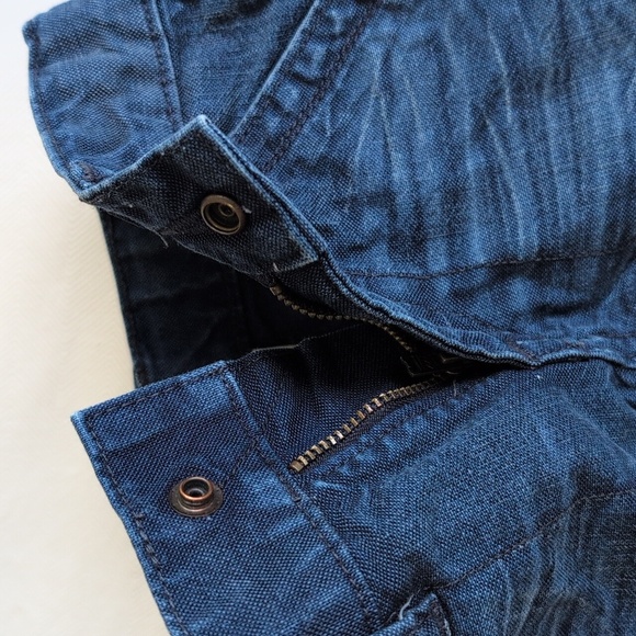 babyGap 1969 dark wash cotton denim jeans shorts 12-18 months baby boy - Picture 3 of 7